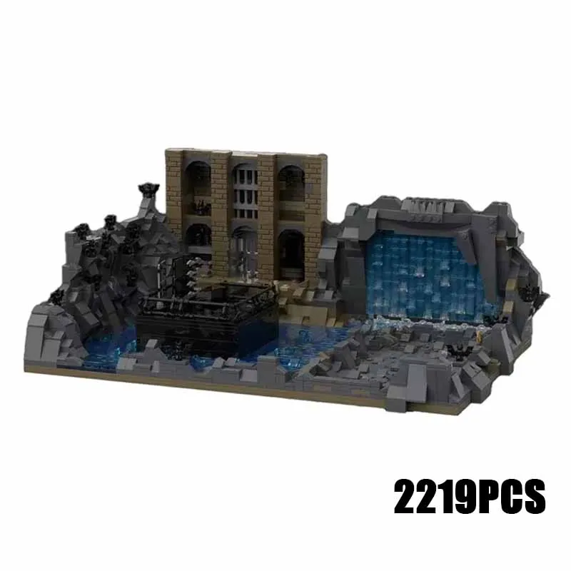 Popular Hero Movie Moc Building Blocks Batcave Scene Model Technology Bricks DIY Assembly Dark Knight Toys For