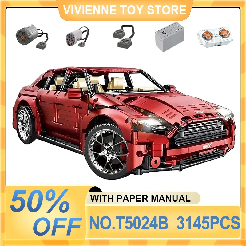 TGL T5024B MOC Technical Super Sport Red Suv Car Martin DBX Building Blocks Bricks Puzzle Assembly Toys Christmas Gifts For Kids