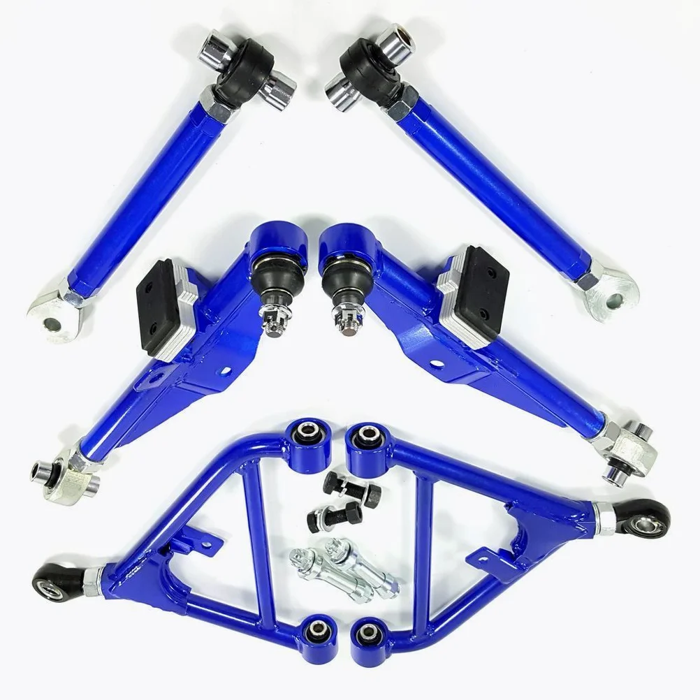 For 1989-1993 Nissan 240SX S13 180SX R32 R33 Adjustable Front+Rear Lower Control Arms 6PCS