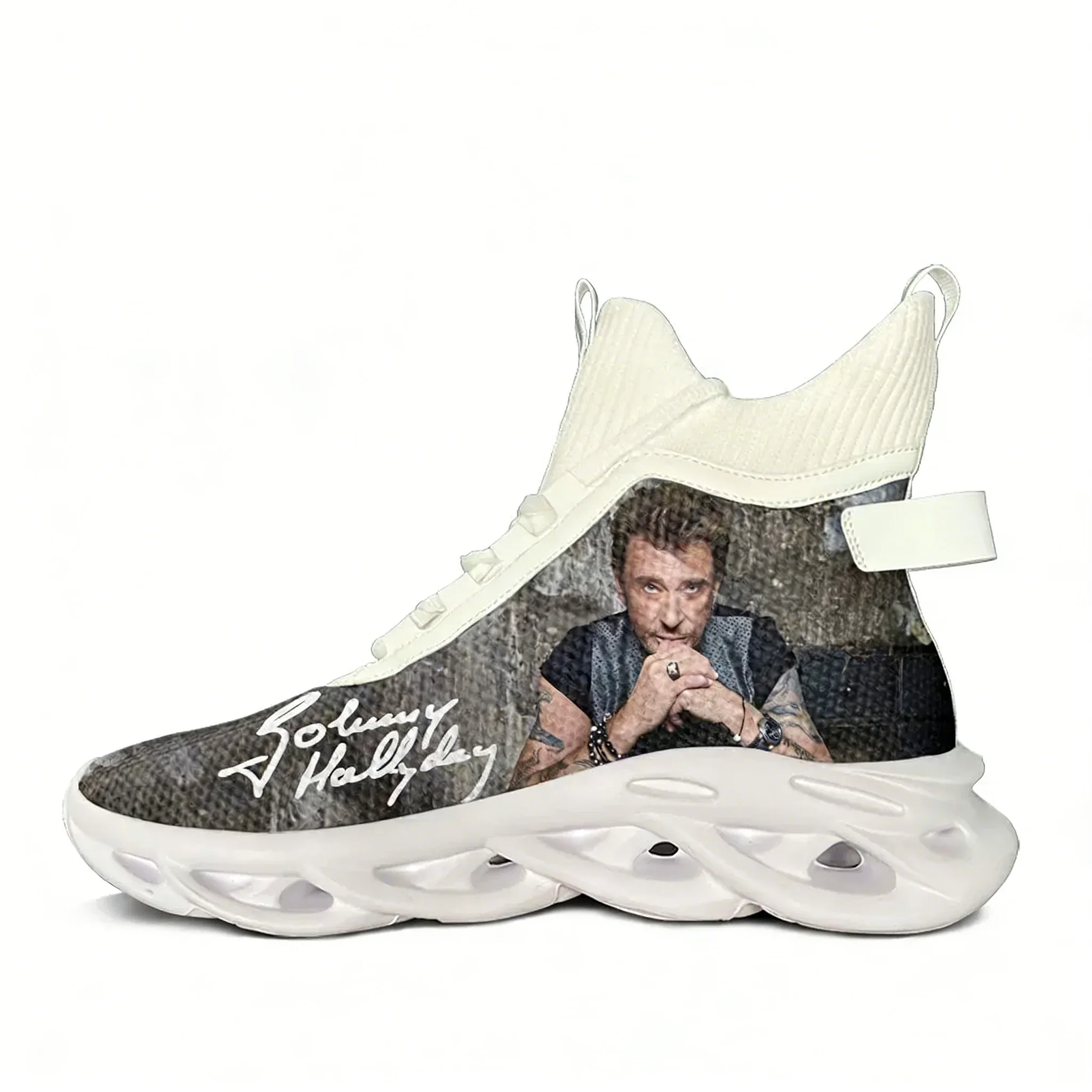 

Johnny Hallyday French Rock Singer High Top Flats Sneakers Men Women Hiking Sneakers Travel Mountaineering Shoes Running Shoes