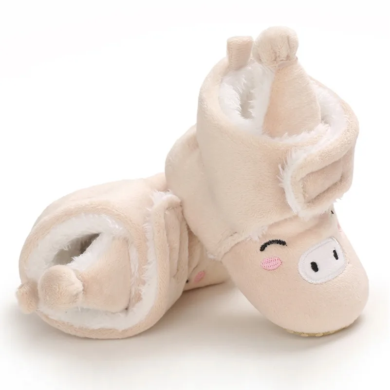 Novo Inverno Baby Snow Boots Cotton Warm Soft Sole First Walking Shoes for Newborn Girls 0-18 Months view 5