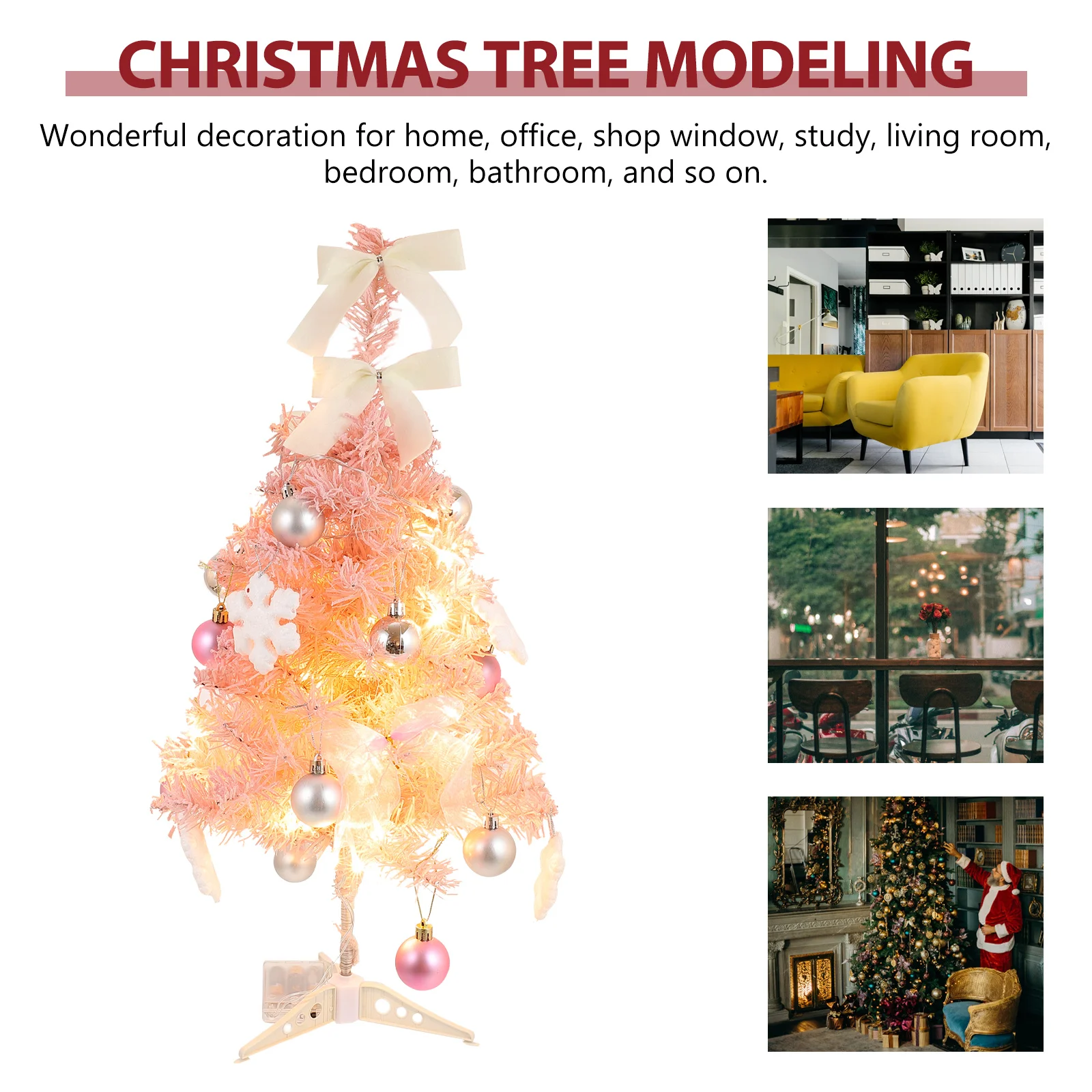 

Decorations Mini Christmas Tree Set Blue Ornaments Small Trees for Crafts Desktop Pink Lighted Chirsmas Xmas