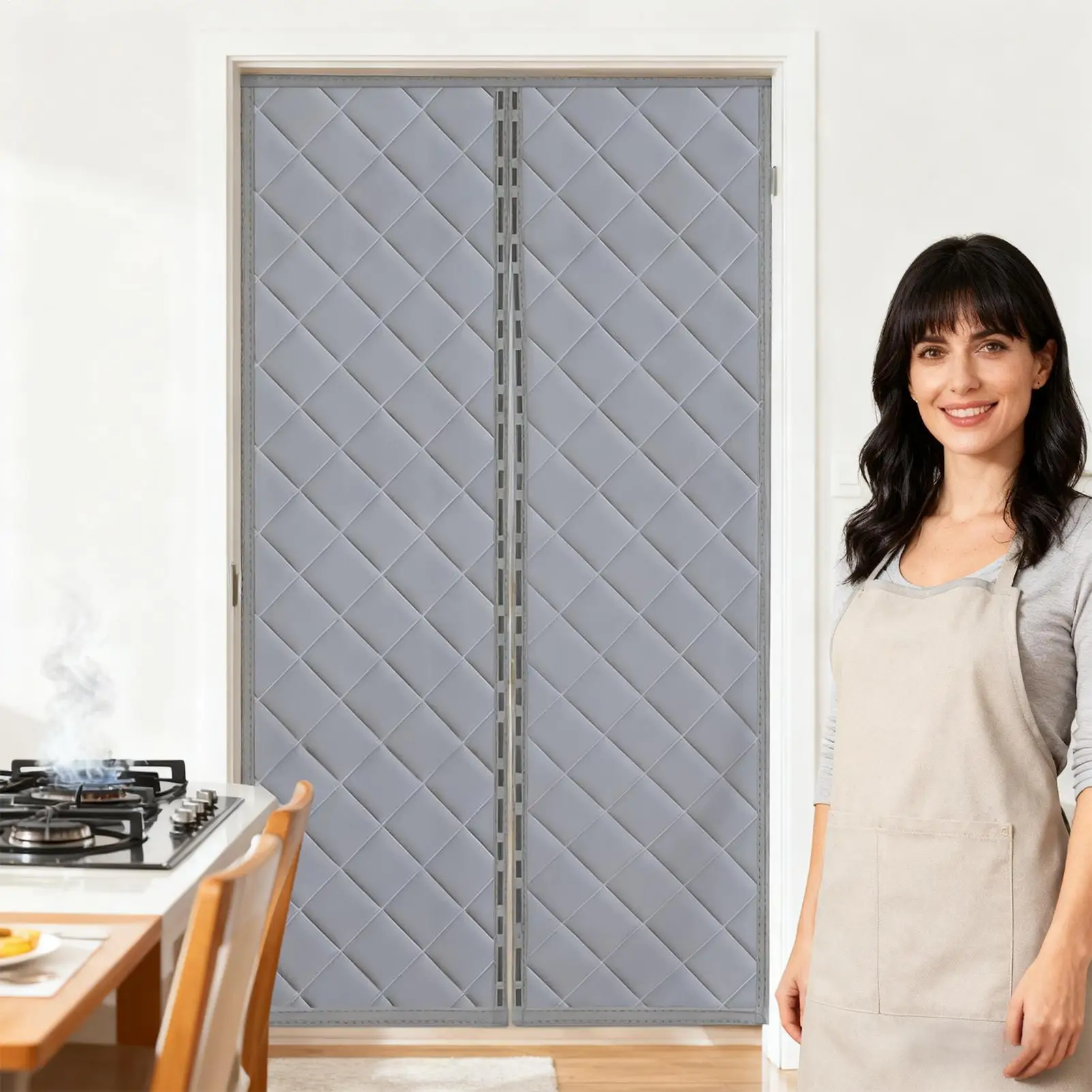 ستائر الباب المغناطيسي الباردة مشروع مانع معزول ستائر الباب لغرفة المنزل شقة فناء الشرفة المدخل في الهواء الطلق الشتاء #3