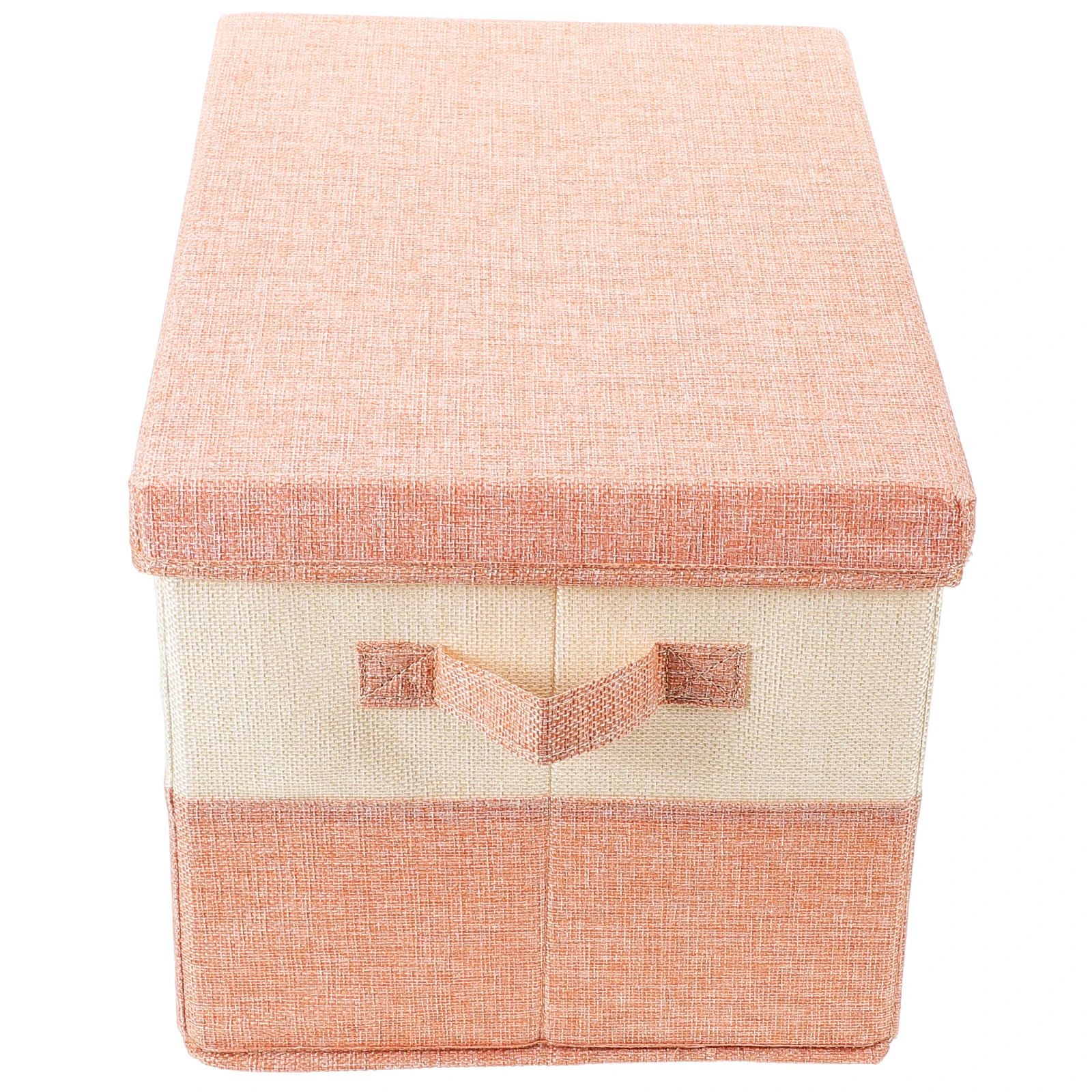 

Collapsible Fabric Basket Cotton Linen With Lid 37x27x26cm Blue Storage Basket Tone Home Organization Container