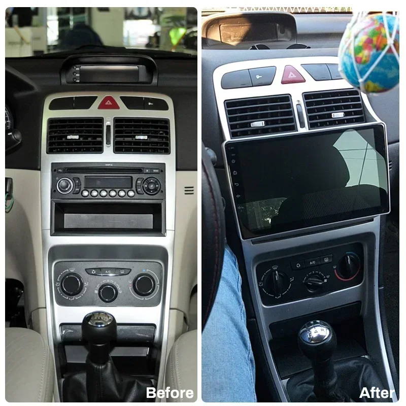 راديو السيارة الملاحة أندرويد Headunit لبيجو 307 307CC 307SW 2002-2013 الوسائط المتعددة Carplay 9 بوصة لاعب ستيريو السيارة Autoradio