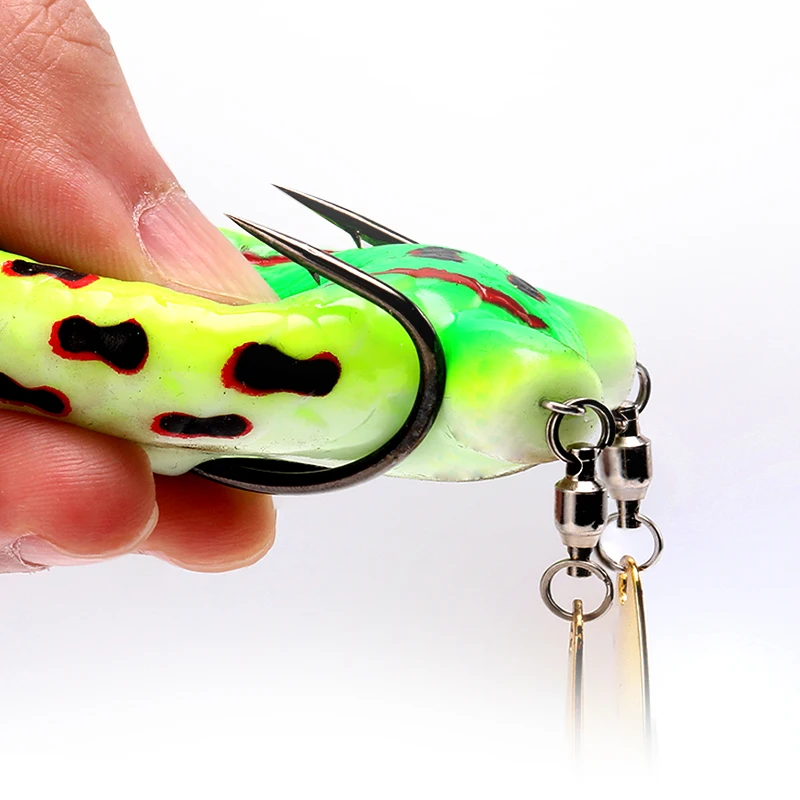 WEIHE 9cm25g Zweiteiliger Farbiger Seiden-Riesenfrosch Modifizierter Donnerfrosch – Detail 5