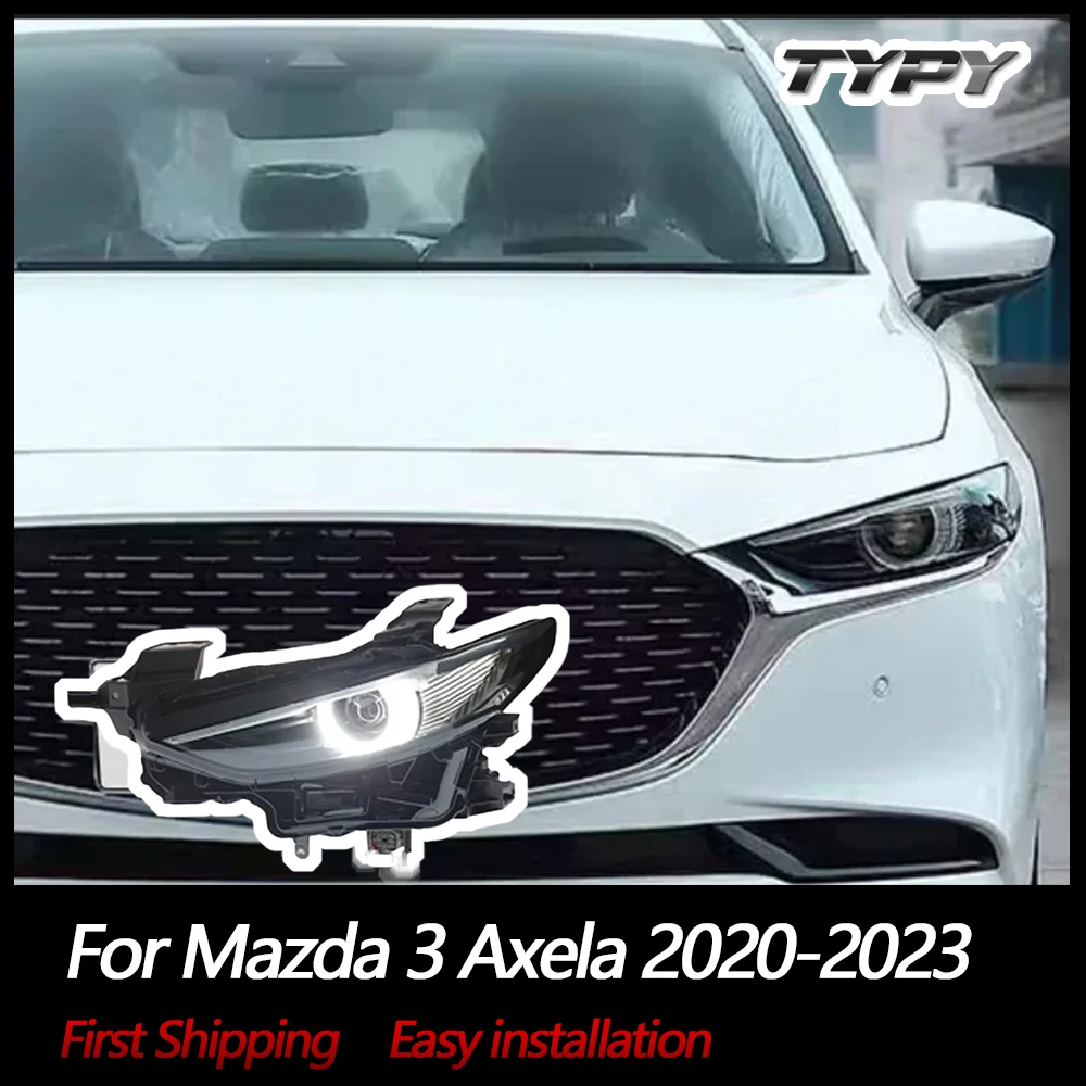 

TYPY New Upgrade Modified Full Head Lamp Assembly For Mazda 3 Axela 2020-2023 Turn Signals Daytime Running Lights LED Headlights