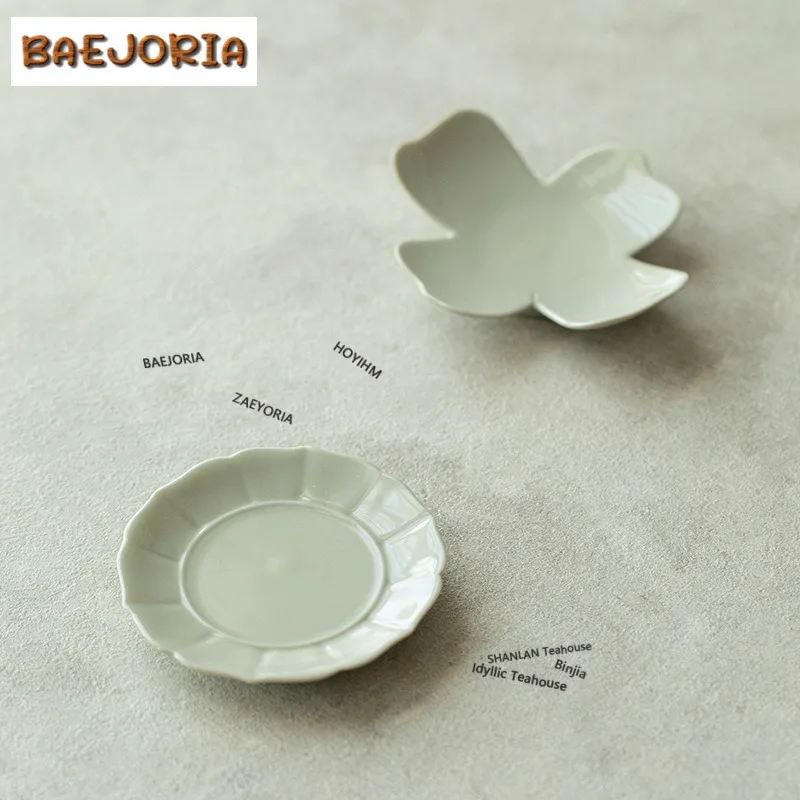 Plant Ash Glazed Coasters Boutique Stand For Mugs For Coffee Cups Saucer Heat Insulation Placemats Teacup Base Tea Ceremony