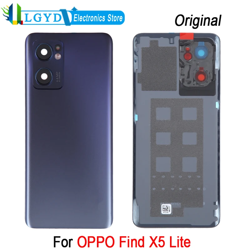 Battery Back Cover For OPPO Find X5 Lite Phone Rear Cover with Camera Lens Cover Replacement Part