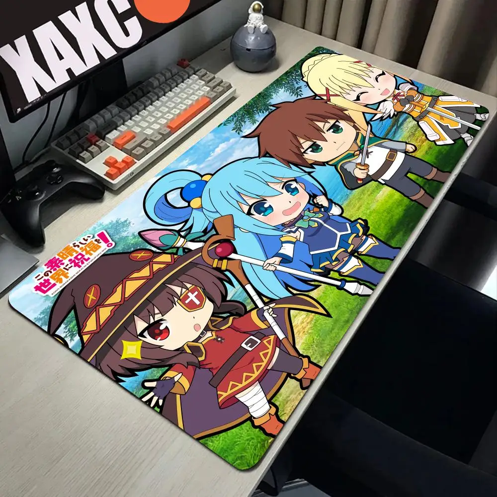 Alfombrilla de ratón de Anime Kono Subarashii Sekai Ni Shukufuku Wo, alfombrilla para teclado, alfombrillas antideslizantes para jugador, posavasos para ordenador portátil, alfombrilla para ratón KonoSuba para PC