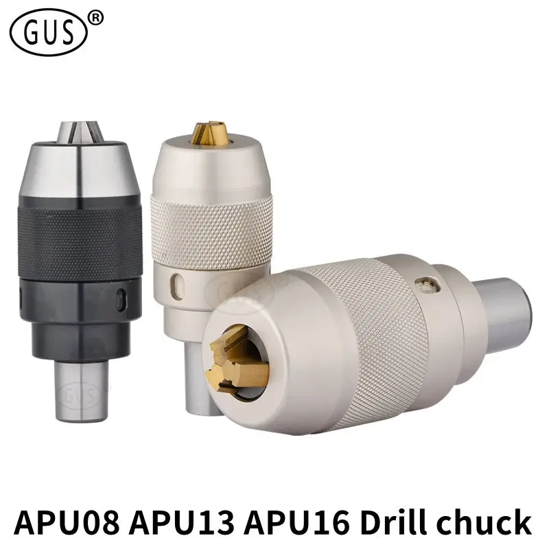 APU head APU08 APU13 APU16 Drill chuck integrated self-tightening tools for CNC BT30 BT40 NT30 NT40 lathe tool holder Milling