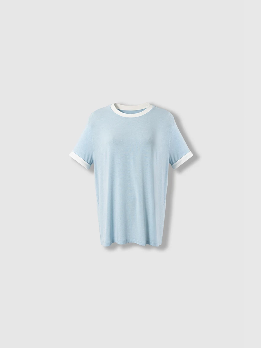 

plus Size Women's T-Shirt Spring Color Block Short Sleeve Casual round Neck Loose Fit Comfortable Breathable Polyester ...