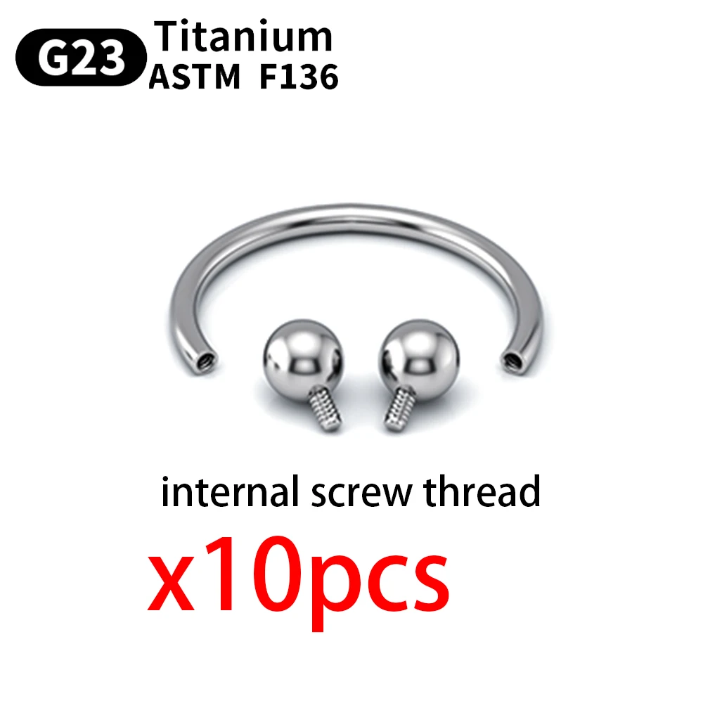 Groothandel 10 STKS Wenkbrauw Piercing Sieraden Labret Lip Stud G23 Titanium Septum Piercing Neusring C staaf Lichaam Sieraden Voor Vrouwen