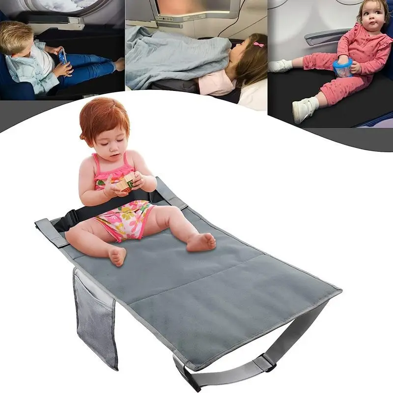 

Kids Travel Airplane Bed Baby Pedals Bed Portable Travel Foot Rest Hammock Kids Airplane Seat Extender Travel Bed