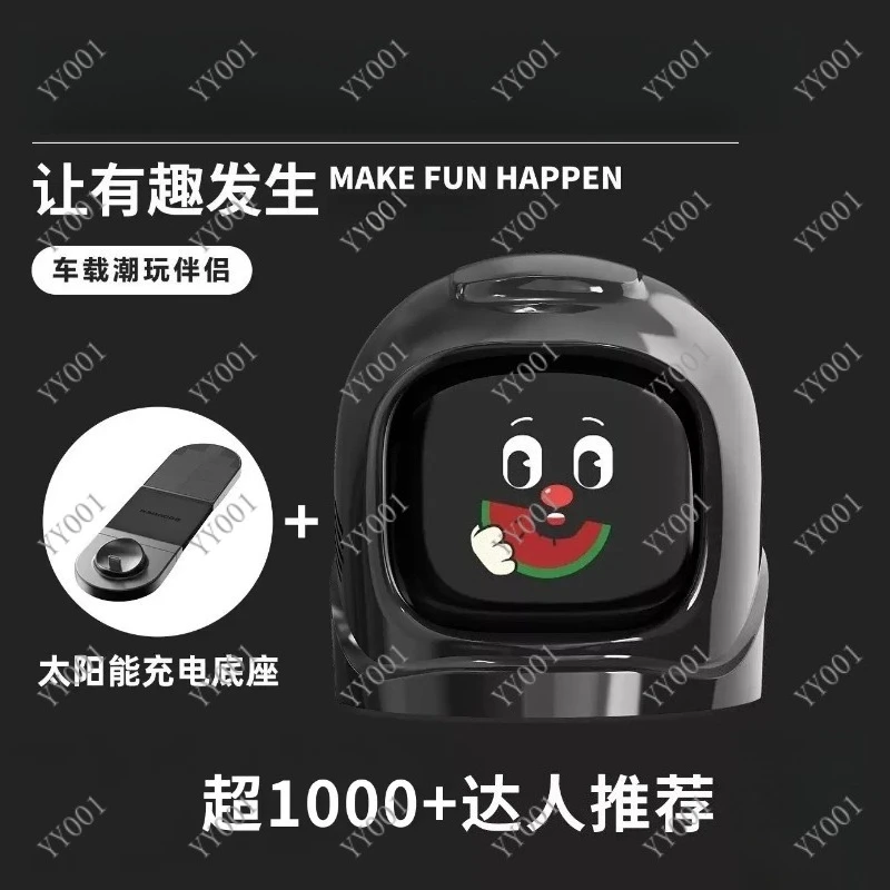 

Intelligent Expression Robot Car Electronic Decoration Lovely Pet Style Vehicle Ornament