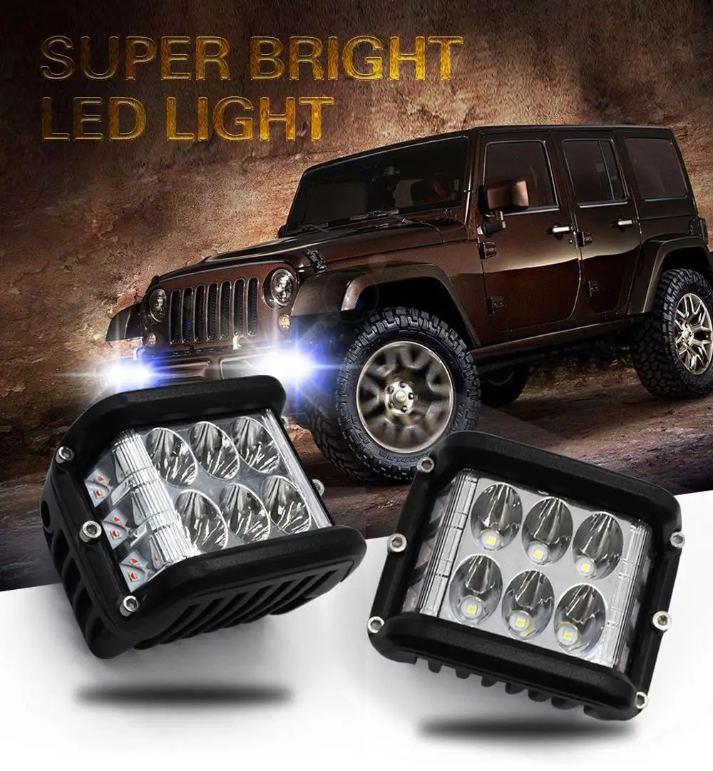 

1pcs Universal LED work light off-road boat car tractor truck 4x4 SUV ATV 12V 36W flashing warning light