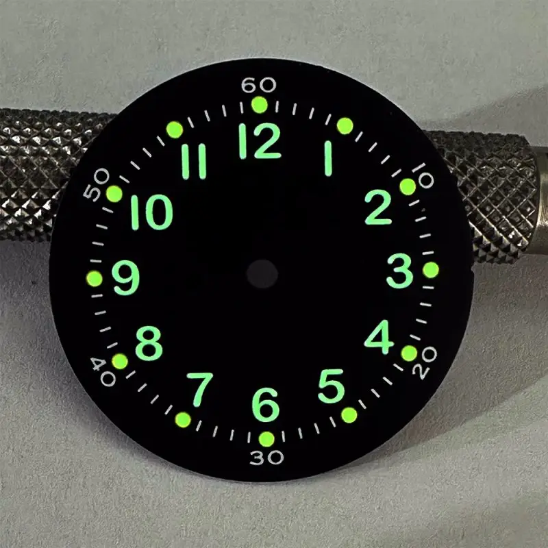 Mod Watch Parts 28.5mm Black Green Grey C3 Super Luminous Universal Watch Dial Fits For NH35 NH36 Automatic Movement