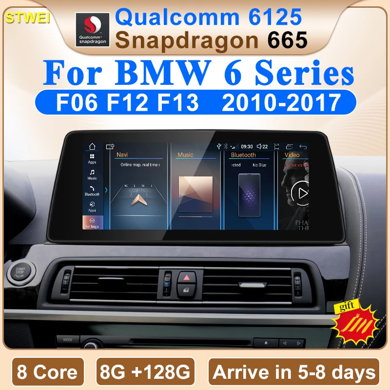 

ID8 Qualcomm Snapdragon665 Android 12 Wireless CarPlay AUTO For BMW 6 Series F12 F13 CIC NBT Car Multimedia Players GPS Navi