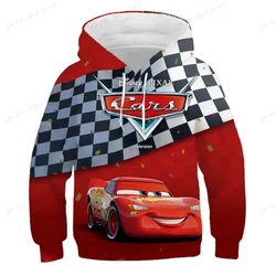 Pixar Cars felpa con cappuccio bambini Cartoon Lightning McQueen bambini maglietta a maniche lunghe vestiti per neonati felpe con cappuccio per ragazza Top Tees