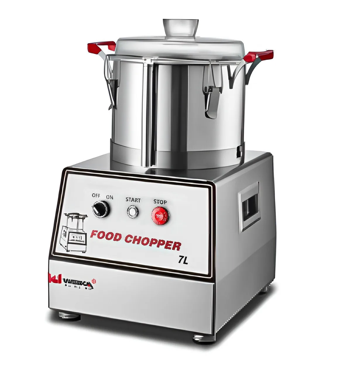 Trituratore alimentare commerciale di grande capacità in acciaio inossidabile da cucina per frutta e verdura, verdure elettriche multifunzionali