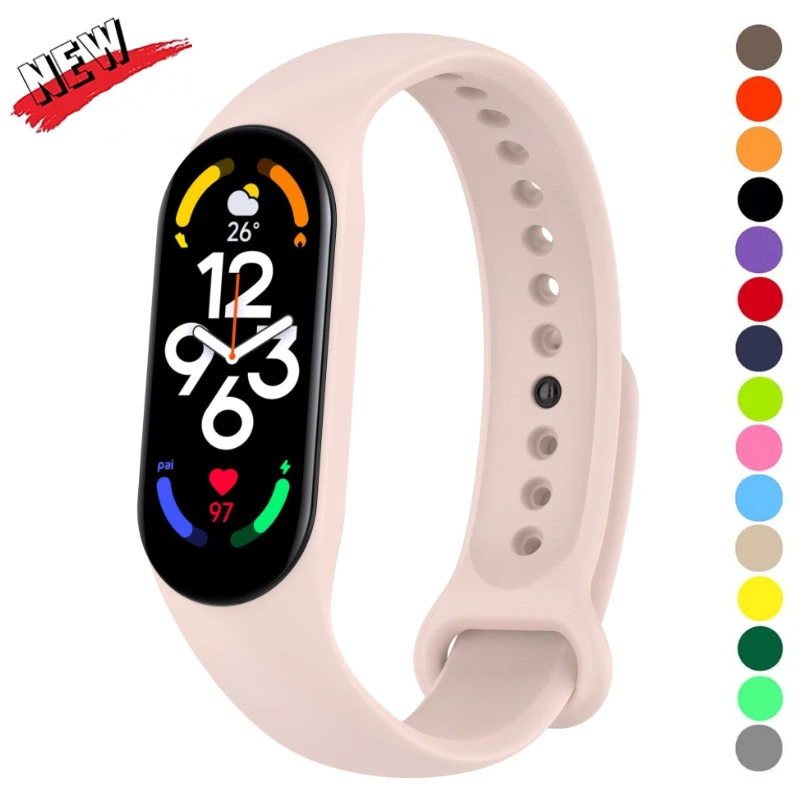 

Soft Strap for Xiaomi Mi Band 7 6 5 Bracelet Sport Silicone Wristband Miband band 7 band 4 wriststrap For Xiaomi mi band 7 6 5 4