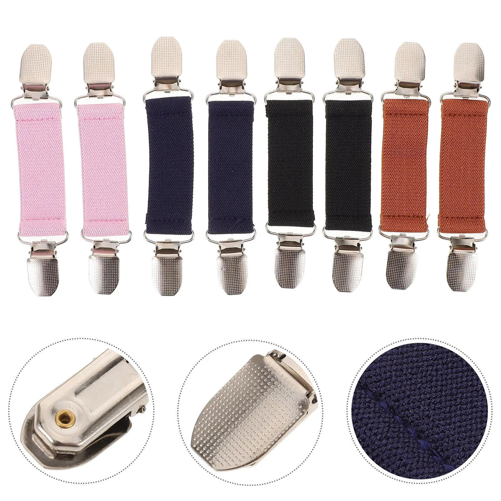 

8Pcs Children Mitten Clips Anti Loss Glove Holders with Elastic Strap Secure Clamps for Sweaters Dresses Boot Laces