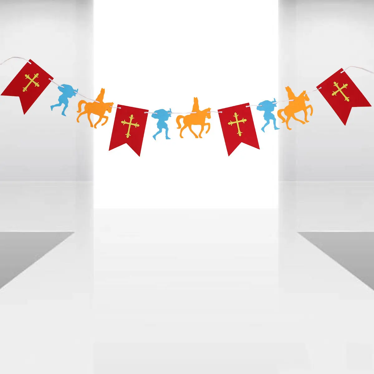 

Party Pull Flag Banner Non-Woven Hanging Decorations For Wall Window Door Outdoor Indoor Bunting Flags