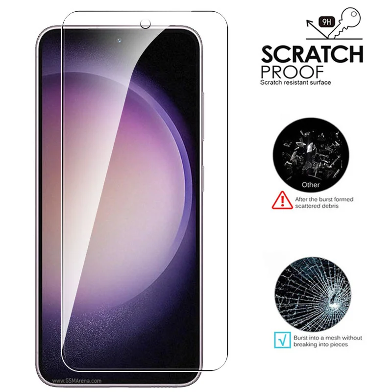 Protecteur d'écran en verre trempé, film de protection de sécurité pour Samsung Galaxy S23, S22, S21, S 23 Plus, 5G, 3 pièces