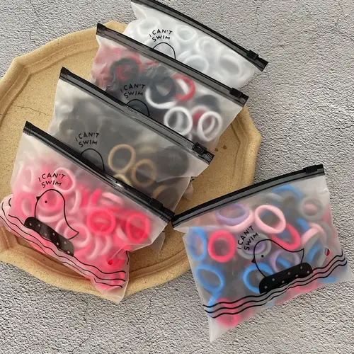 Imagen 2 del producto 50/100 unids/set banda de goma accesorios para el cabello para niñas banda elástica de nailon colorida para el cabello soporte para cola de caballo lazos para el cabello adornos regalo