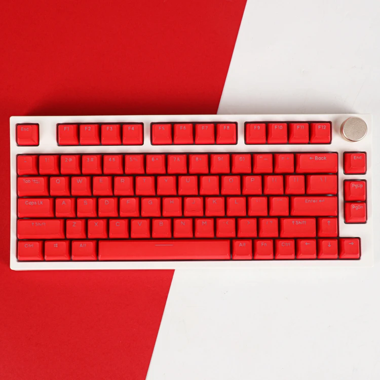 

China Red RSA Transparent PBT Engraved Mechanical Keyboard Keycaps