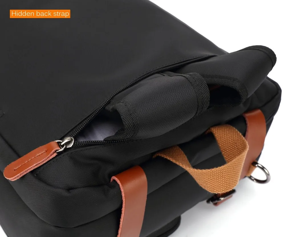 3-in-1 Convertible Laptop Backpack 15.6 17.3 Inch Waterproof Oxford Business Briefcase Shoulder Messenger Notebook Carry Bag