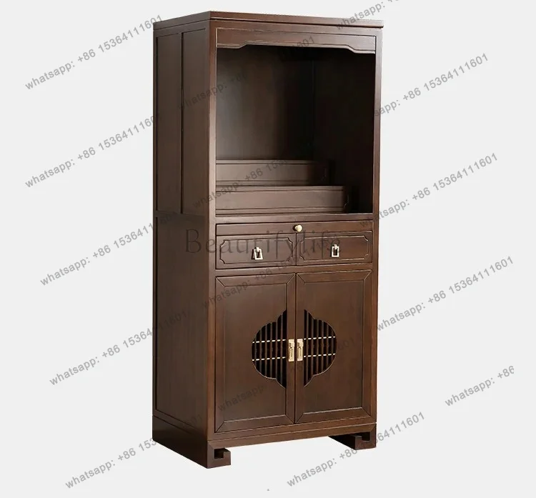PG Clothes Closet Solid Wood Vertical Guanyin Guan Gong Shrine Home God of Wealth Altar