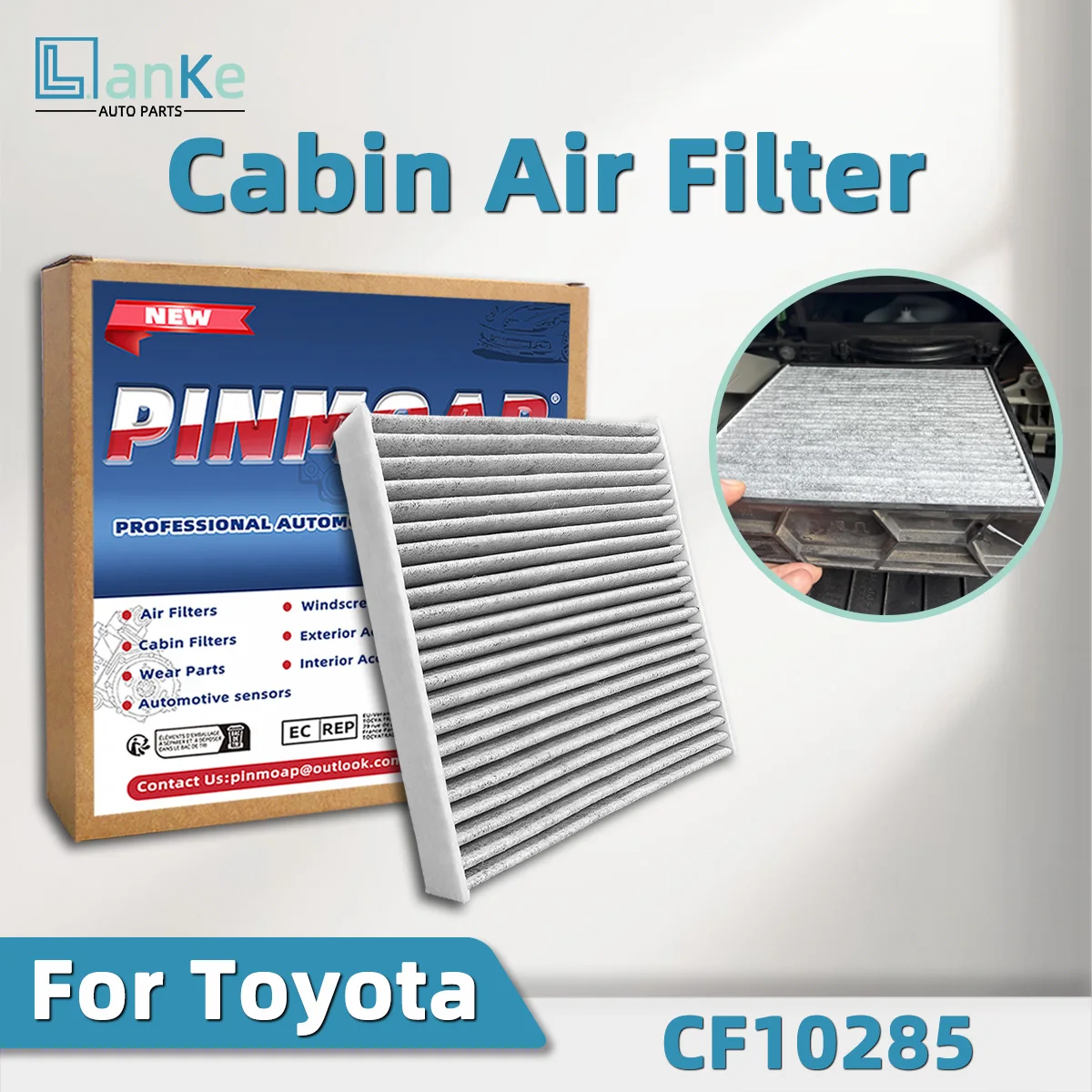 Lanke Car Air Conditioning Filter Cf10285 Is Suitable For Toyota 4runner Matrix Car Replacement Parts 87139-50100 C35667
