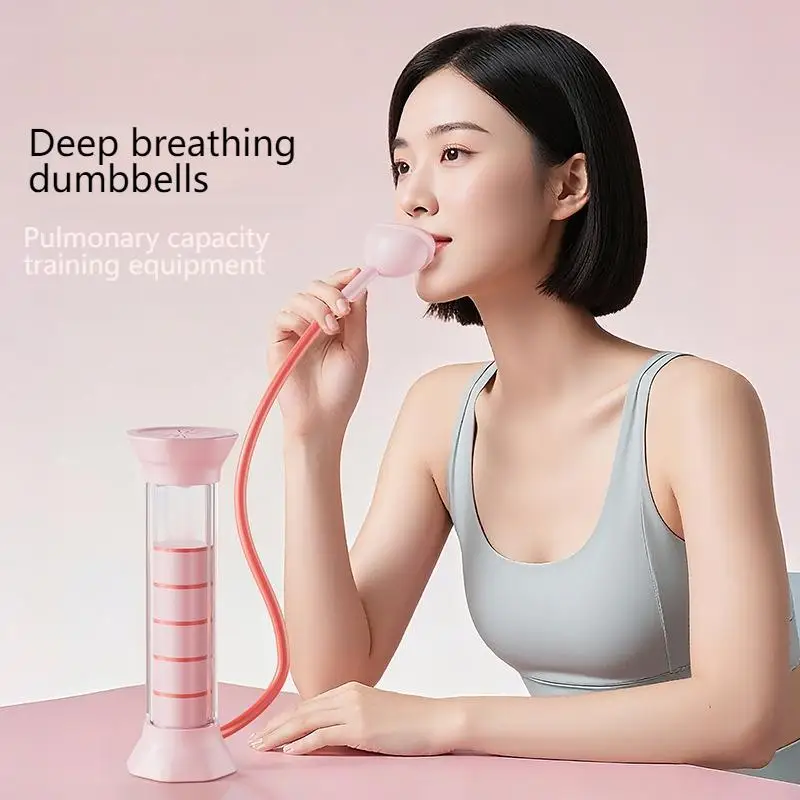 

1 unit of respiratory training equipment - abdominal muscle trainer - deep breathing dumbbell - suitable for both men and women