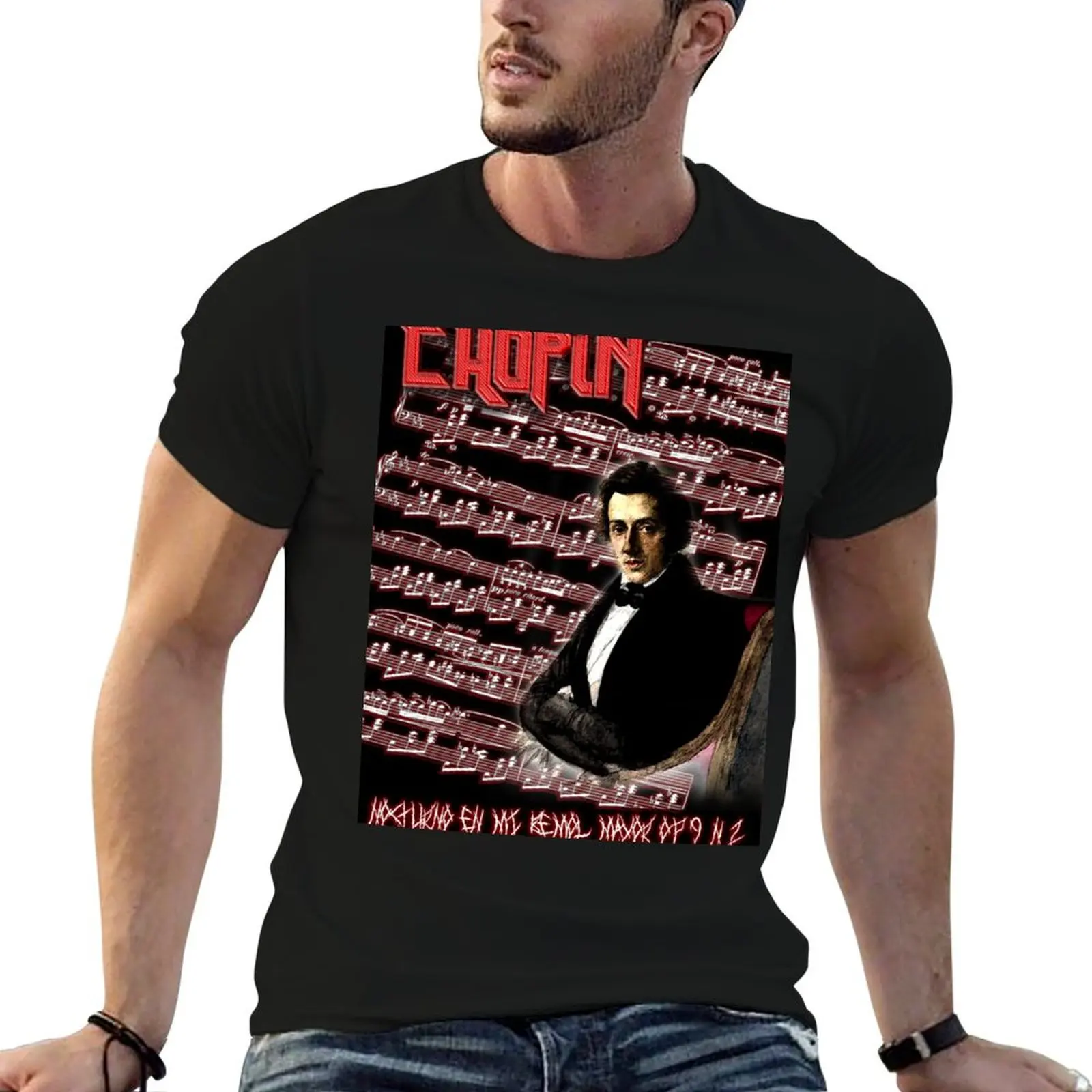 

Chopin Metal T-Shirt t shirts for man graphic funny cotton tshirt 100% T-Shirt