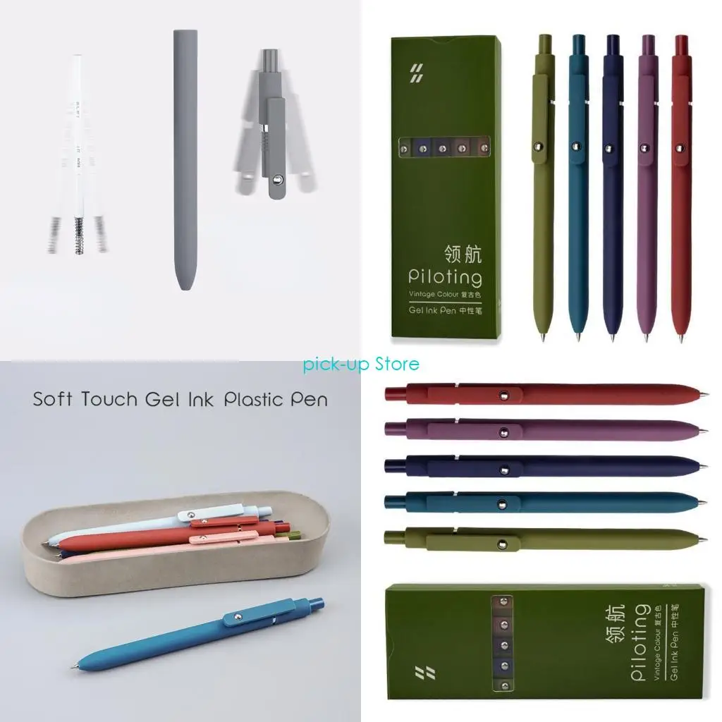 

Q5WA 5 шт. выдвижная гелевая ручка быстросохнущая гелевая ручка офисные принадлежности для письма