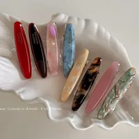 Horquilla de hoja de sauce ovalada de acetato para mujer, clip de pico de pato para el frente, clip LATERAL, tocado, flequillo, horquilla, clip de palabra