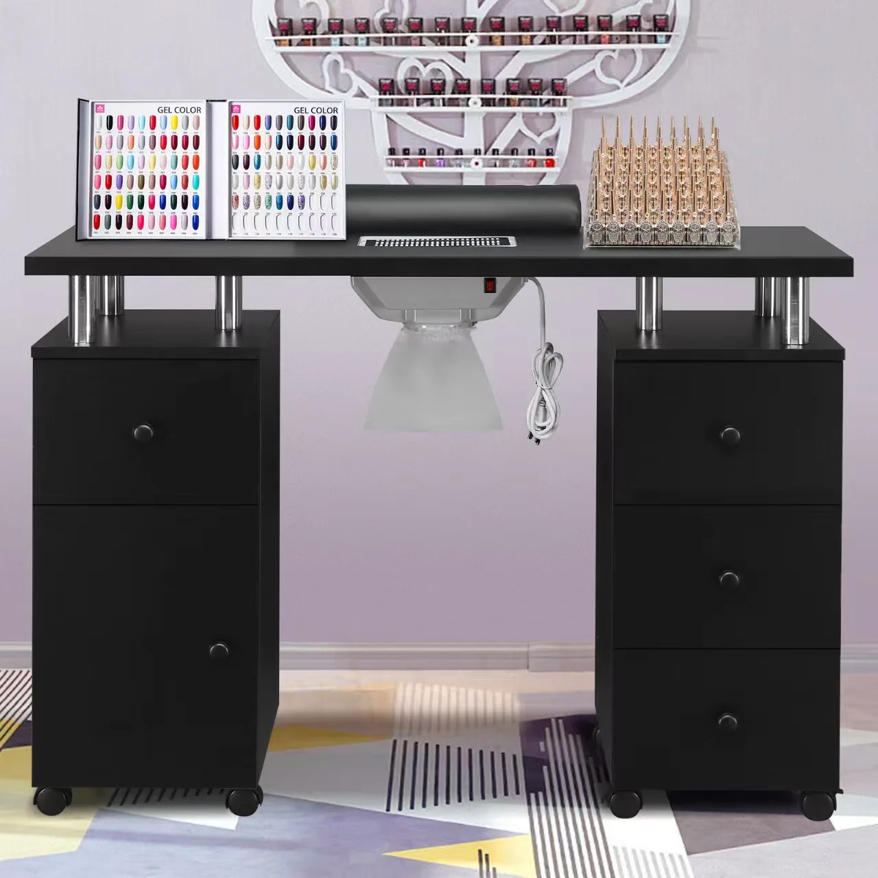 

*#g forModern Salon Furniture Wooden Nail Art Table for Manicure Mesa De Manicura Desk Beauty Spa Desk*