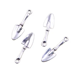 20pcs Charms Tools Shovel Spade 30x9mm Antique Silver Color Pendants Making DIY Handmade Tibetan Finding Jewelry