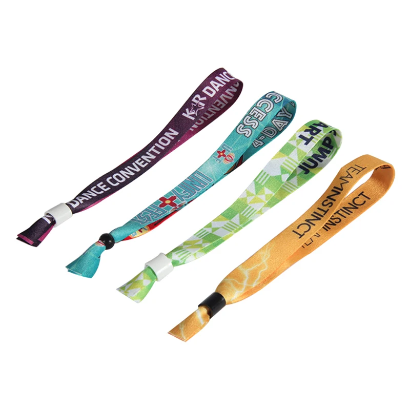 100pcs/Lot Personalized Wristband Custom Logo Festival Event Wristband Sublimation Polyester Disposable Wristbands