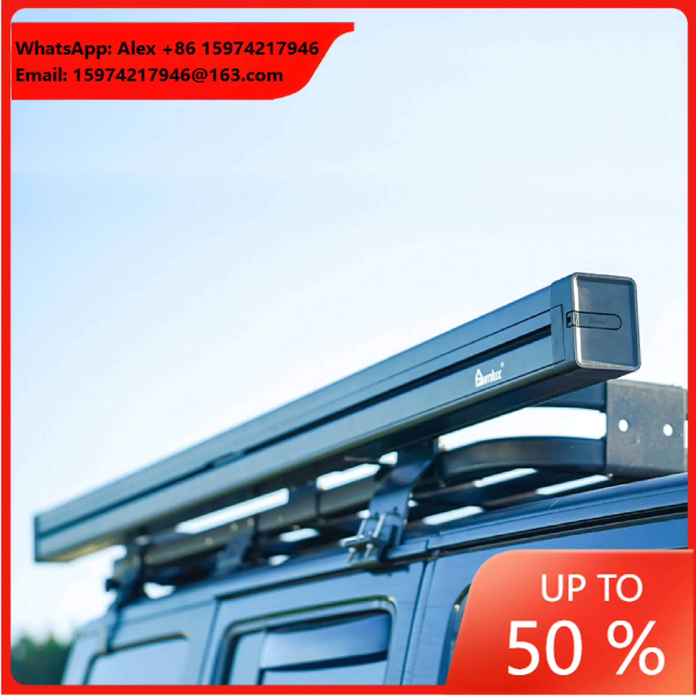 Retractable Semi-automatic Hard Cover Outdoor Camping Overland 4wd Suv 4X4 Car Top Side Awning On Sale