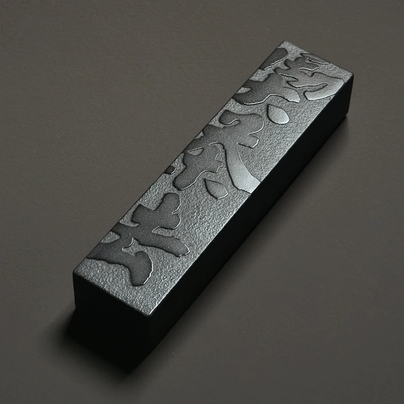 Steinvase 30cm Schwarzer Basalt Handgeschnitzte Zen Chinesische Kalligraphie Minimalistische Blumenvase für Teezeremonie Heim Büro Deko Geschenk – Detail 4
