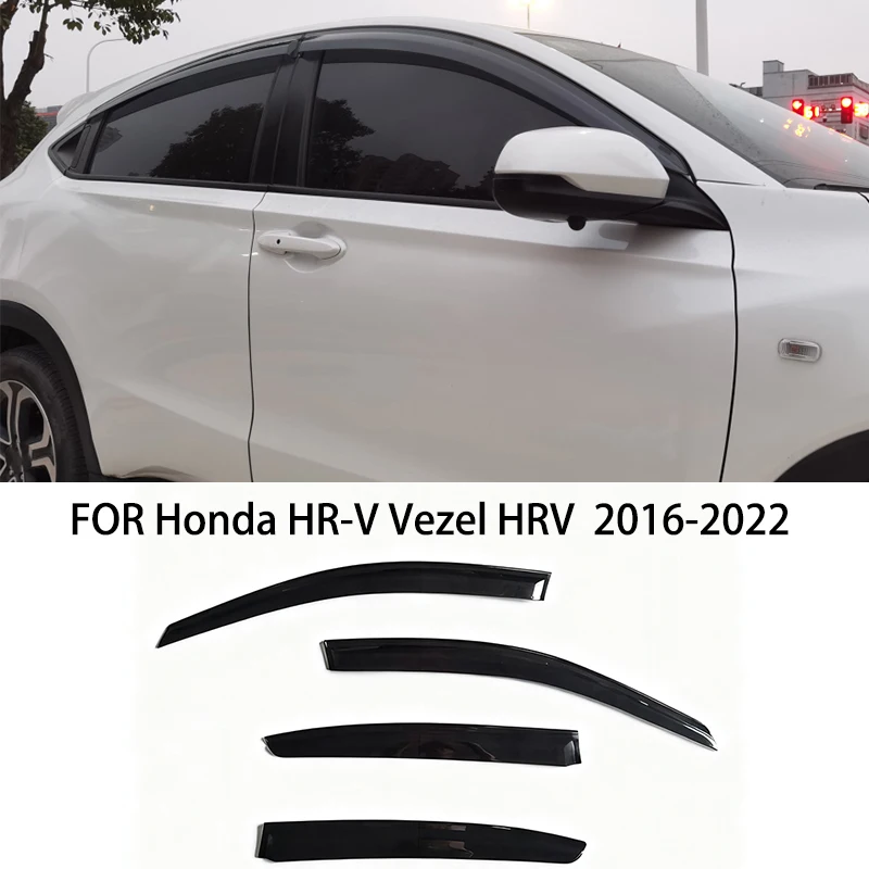 

Автомобильные аксессуары для Honda HR-V Vezel HRV 2016-2022, черный водонепроницаемый козырек на дверь, окно, вентиляционные шторы, защита от солнца и дождя