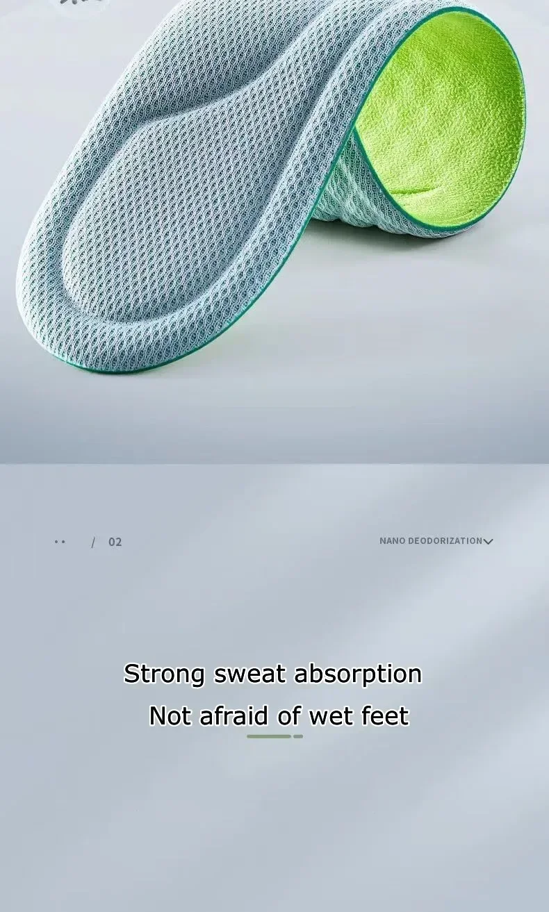 Sportliche Fußgewölbe-Einlagen für Schuhe, schweißabsorbierend, atmungsaktiv, geruchshemmend, weiche Schuhpolster, Schuh-Einlagen für Damen und Herren. – Detail 4