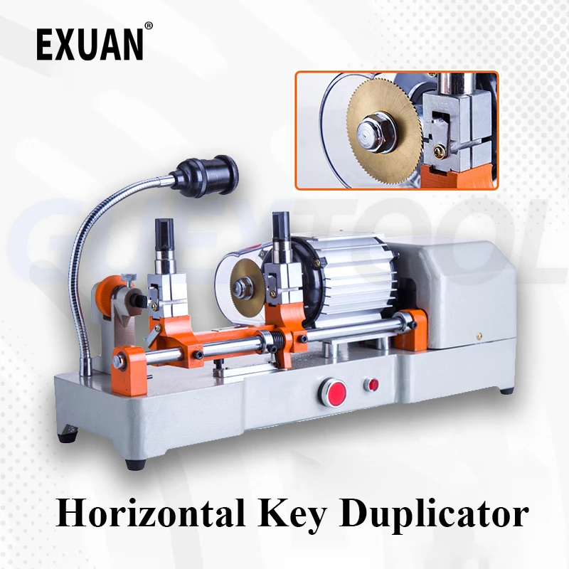 Horizontal Electronic Key Cutting Machine Car Key Copying Machine Extended Fixture Key Duplicating Machine With LED Key Carving