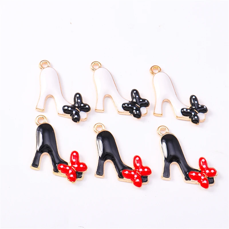 

Duarte 20Pcs/Lot Cute Enamel High Heel Charms Pendants for Jewelry Making Earrings Necklaces Bracelets DIY Crafts Accessories