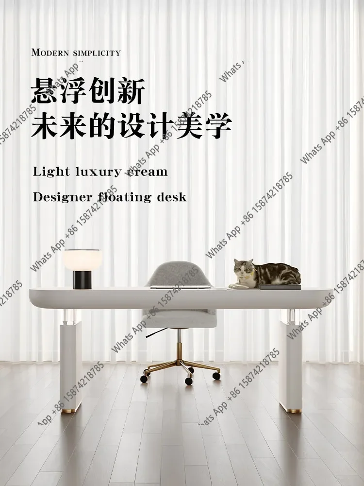 Hanging Desk Light Luxury Modern Home Computer Desk Learning Medical Beauty Consultation Reception Negotiation Beauty Salon Desk