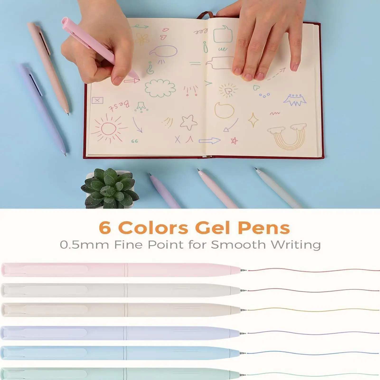 

Школьные принадлежности для девочек, блокнот, гладкий письменный набор, маркеры, милый набор канцелярских принадлежностей, пенал для студентов, женщин, девочек-подростков