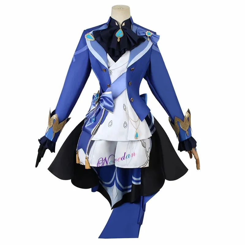 لعبة Genshin Impact Focalors تأثيري Furina شعر مستعار قبعة أحذية مجموعة كاملة الزي Ousia هيدرو كرنفال فستان الحفلات المرأة أنيمي زي