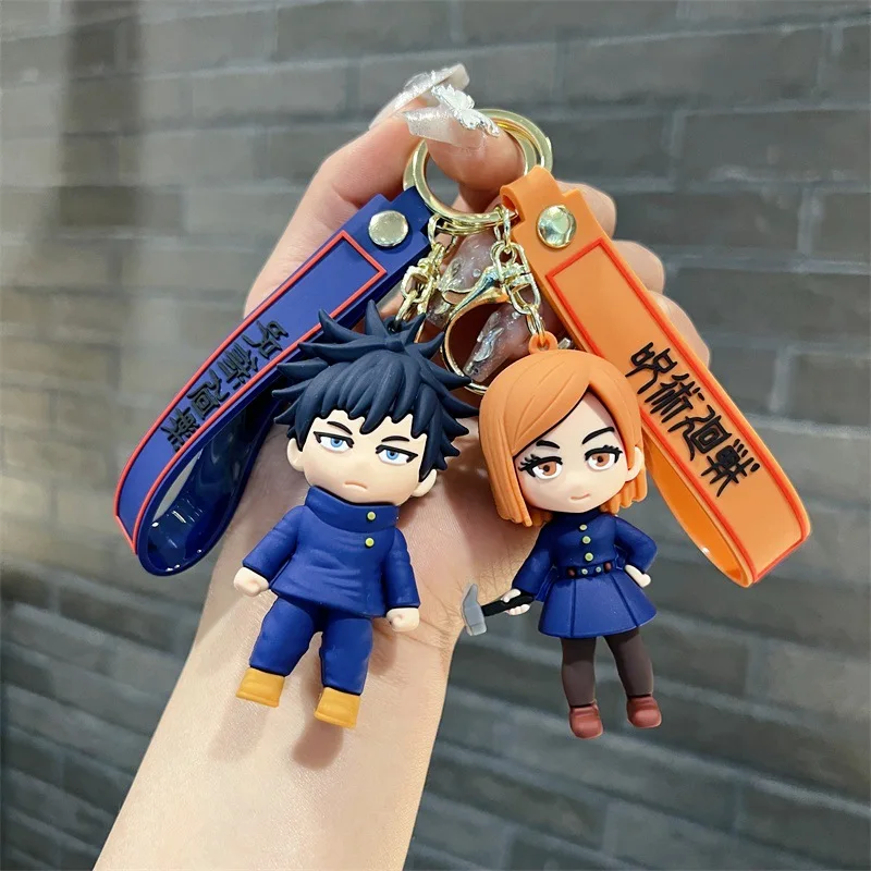 Cartoon Jujutsu Kaisen Cosplay keychain Gojo Itadori Fushiguro Kugisaki Sukuna Kawaii Doll Keyrings for Bag Pendant Key Holder